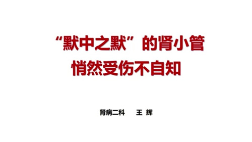 “默中之默”的肾小管悄然受伤不自知